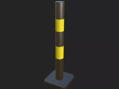 City street decoration  Low-poly 3D model