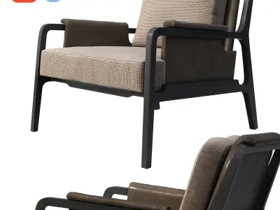 Fergus Lounge Chair Caste Design Relax armchair 3D model