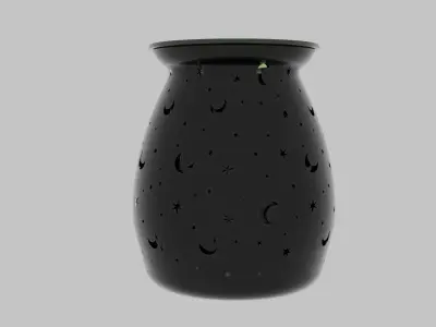 Moon And Stars Wax Warmer Low-poly 3D model