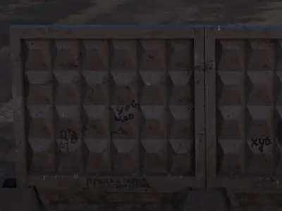 Fence Low-poly 3D model