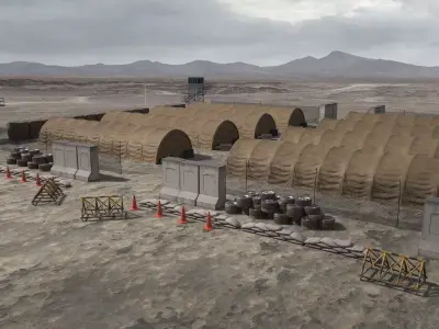 Military Camp Elements 3D model