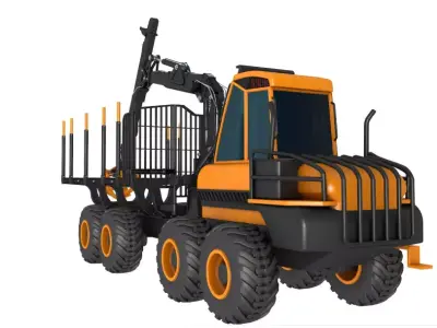 Forwarder Forestry Vehicle 3D model
