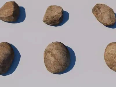 Stones Low-poly 3D model
