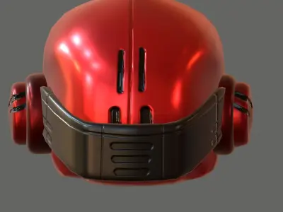 Gas mask helmet 3d model scifi Low-poly  Low-poly 3D model 317