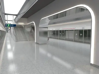 Subway Station 3D model