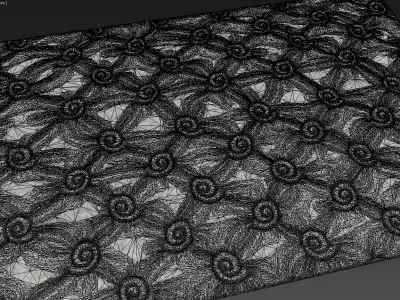 Carpet rug with swirls 3D model