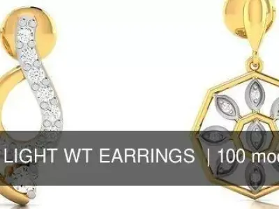 100 LIGHT WT EARRINGS  3D Model Pack