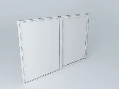 Window aluminum structure Free 3D model