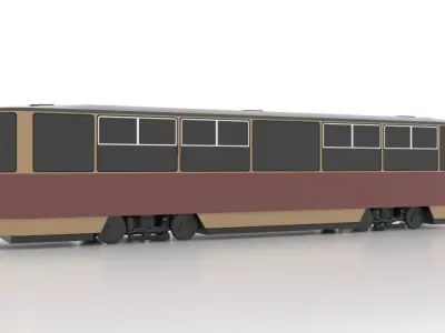 Tatra B6A2 Low Low-poly 3D model
