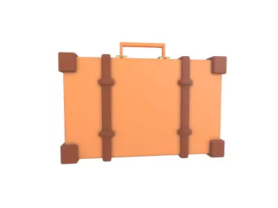 Briefcase v1 004 Low-poly 3D model