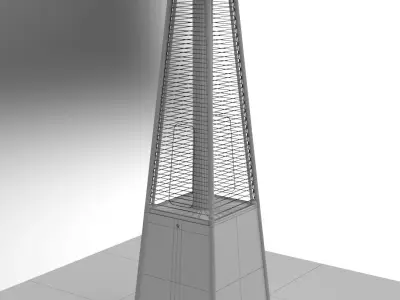 Modern Nordic Style Terrace Tower Heater 3D model