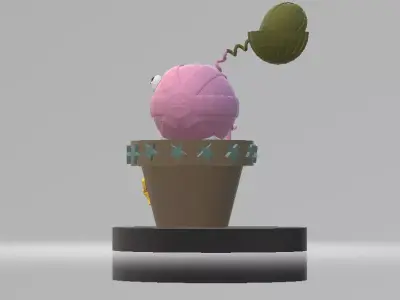 Cute Plant Character 3D Printable Model 3D print model