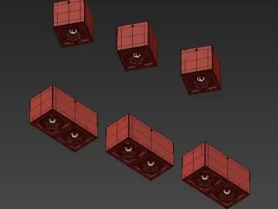 CENTRSVET ceiling light with two lights in middle 3D model