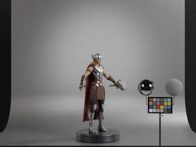 The Mighty Thor - Jane Foster Low-poly 3D model