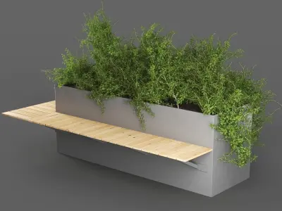 bench1009 planter 3D model