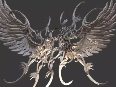 Golem Wraith arcane wings 3D model