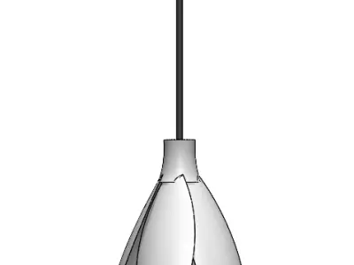 Hanging light inspired from a flower 3D print model