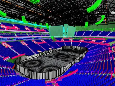 Bridgestone Arena - Nashville USA Low-poly 3D model