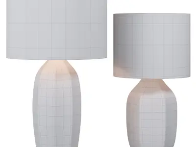 Amaryllis White Ceramic Table Lamps 3D model