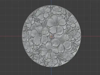Classic circular carved decor ornament 11 3D print model purchase