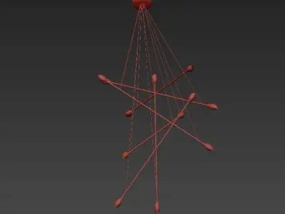 Batons Chandelier 3D model