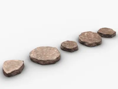 Floor Stones Low-poly 3D model