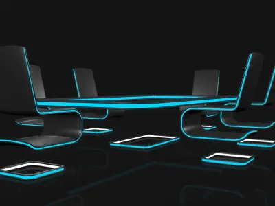 Sci Fi Confrence Table 3D model