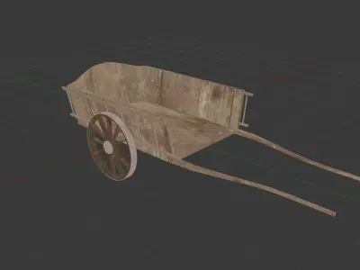 Wagon Dare Game Ready  Low-poly 3D model