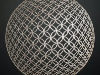 Silver Clean Metal Iron Guard Transparent PBR Seamless Texture
