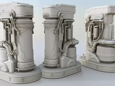 MECS70-B Stasis Pod 3D print model