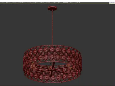 Z Lite 6010 30MB Dealey 8 Light Chandelier Low-poly 3D model