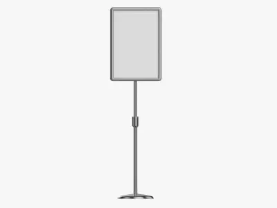 Floor standing display menu mockup 3D model