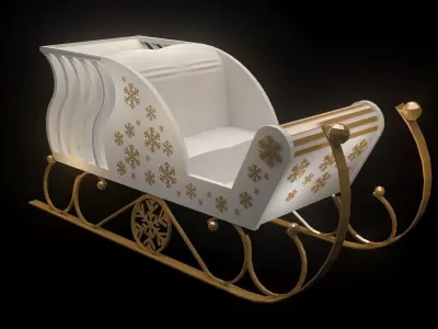 Christmas sleigh 3D model buy