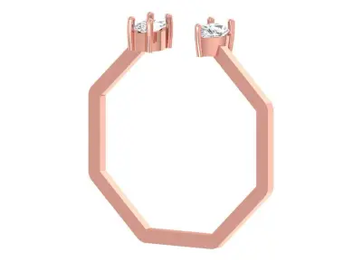 Open End Women Light Weight Band Marquise Pear stone Ring 3D print model