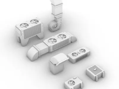 HVAC and Ventilation Pack 3D print model