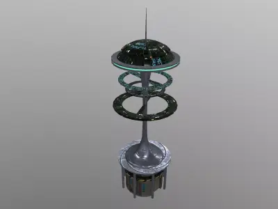 Cyberpunk City - Building 36 Low-poly 3D model