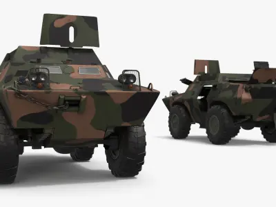  Armored Patrol Vehicle 4x4 Woodland Camouflage Simplified 