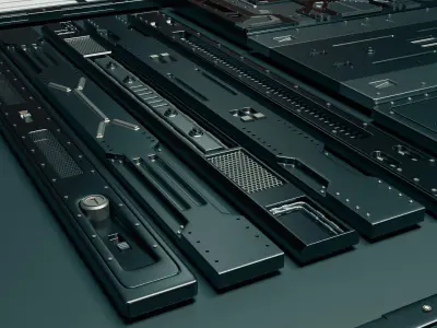 Sci-Fi Panels 3D model