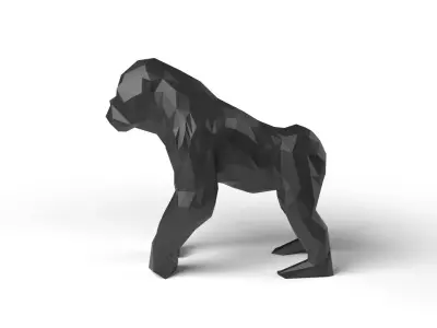 Gorilla Low Poligonal Low-poly 3D model
