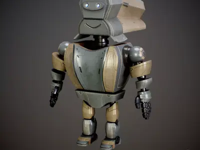 Robot Kid Low-poly 3D model