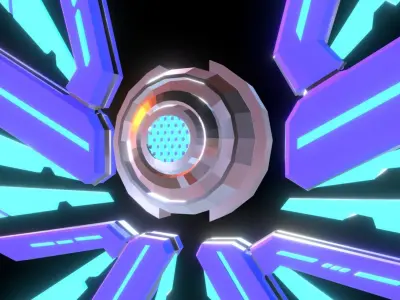 Mechanic Wing Low-poly 3D model