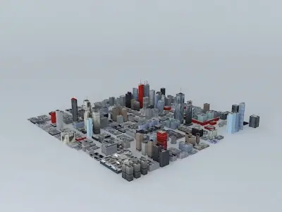 Very big city complet  3D model