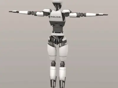 Police Bot LP Low-poly 3D model
