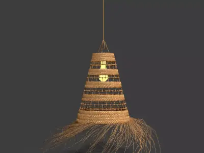 Chinese Rattan Lantern  Low-poly 3D model