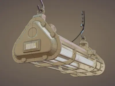 Industrial NeonTube Low-poly 3D model