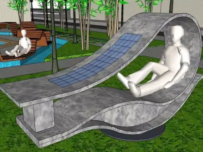 Urban Park 3D Model SketchUp 3D model