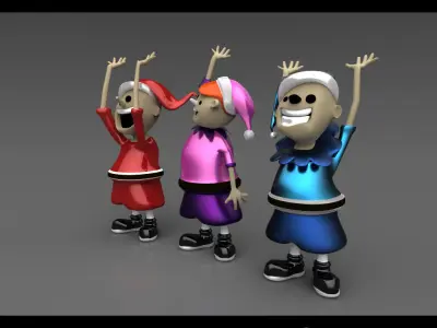 Christmas Elves 3D model