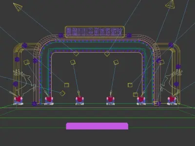 Concert party carnival stage 51 3D model