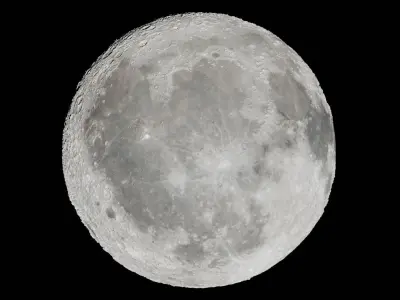 Realistic Moon Low-poly 3D model