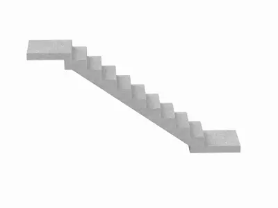 Concrete Stairs Collection 3D Model Pack